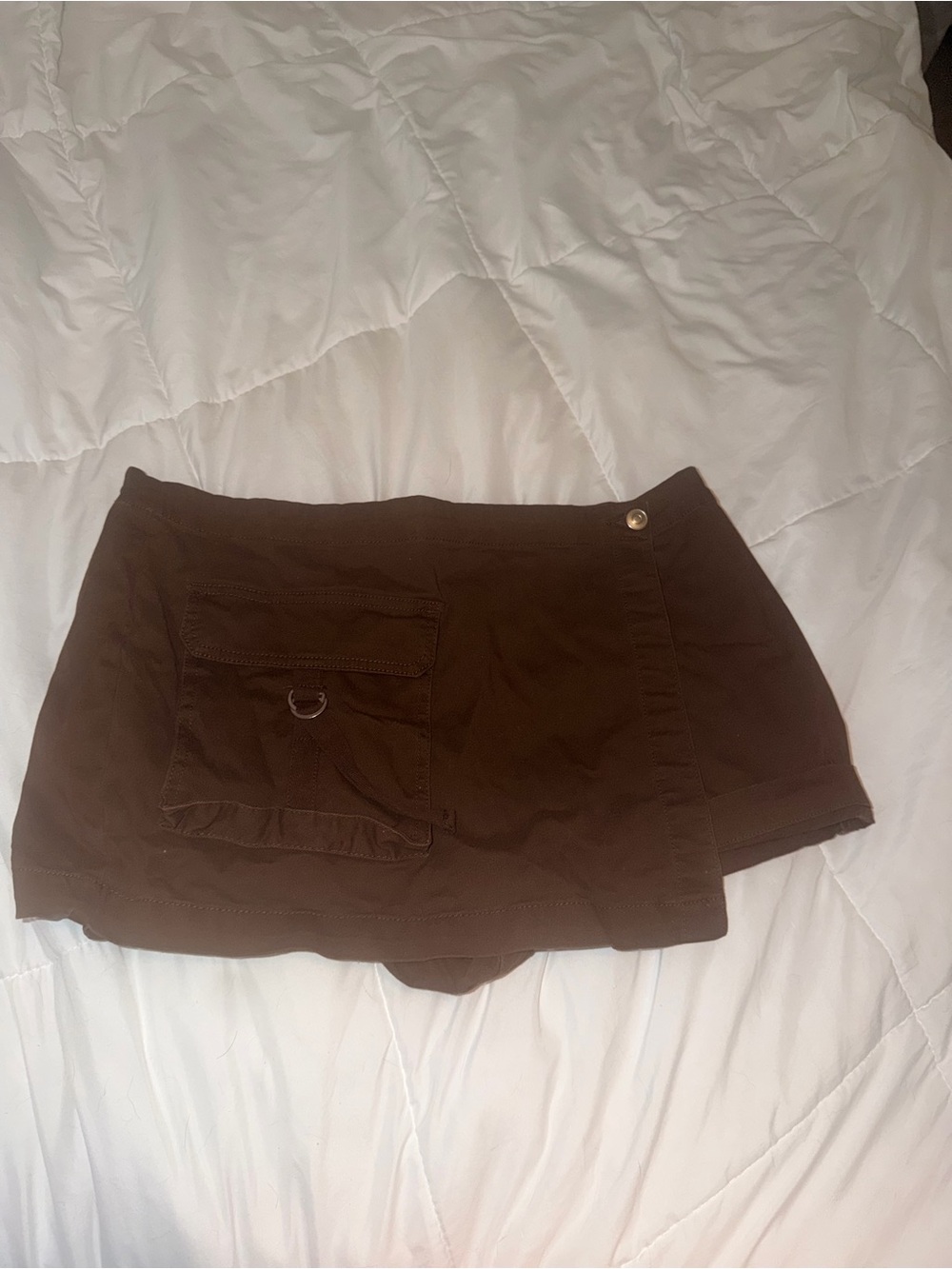 wild fable Brown Utility Skort with Front Flap Pocket